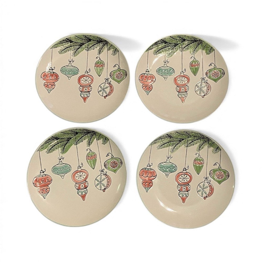 Pastel Christmas Ornament Dinner Plates 10.5” Spectrum Designz Hobby Lobby